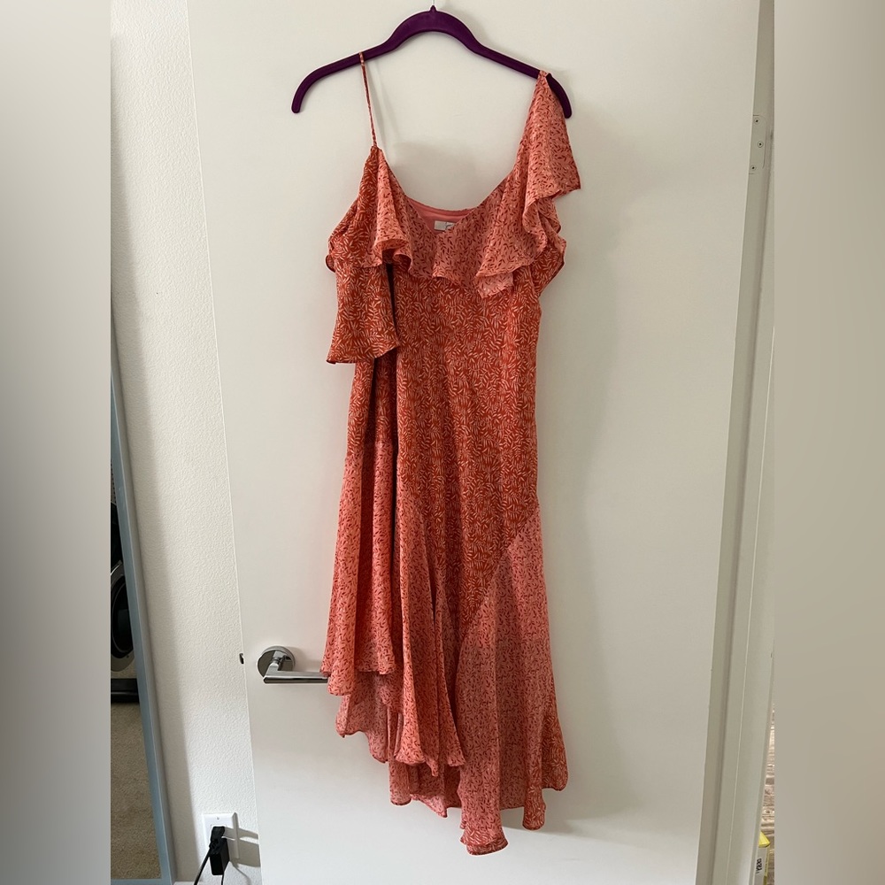 JOIE BEAUTIFUL ASYMMETRICAL PEACH/PINK DRESS SIZE M